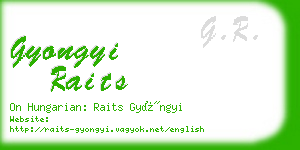 gyongyi raits business card